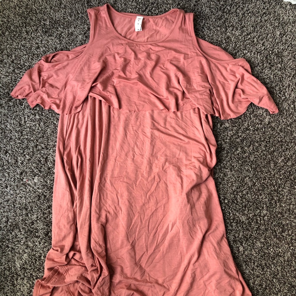 Mauve Pink off shoulder swing dress! NWOT